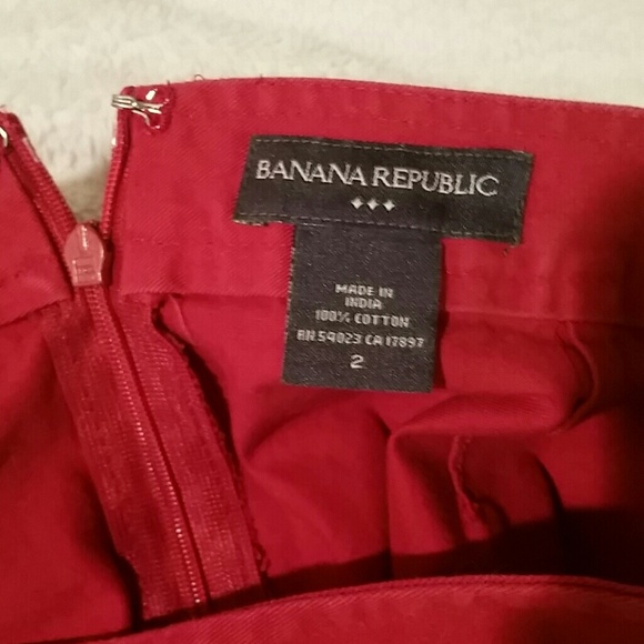 ♥HP!♥ Red Banana Republic Front Pleat Skirt Sz 2 - Picture 4 of 4