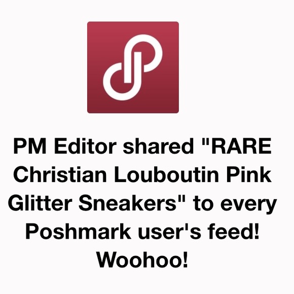 ❌SOLD❌Louboutin Pink Glitter Sneakers - Picture 4 of 5