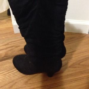 Black high heel boots