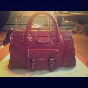 Chloe "Edith" Handbag Tote Whiskey Color