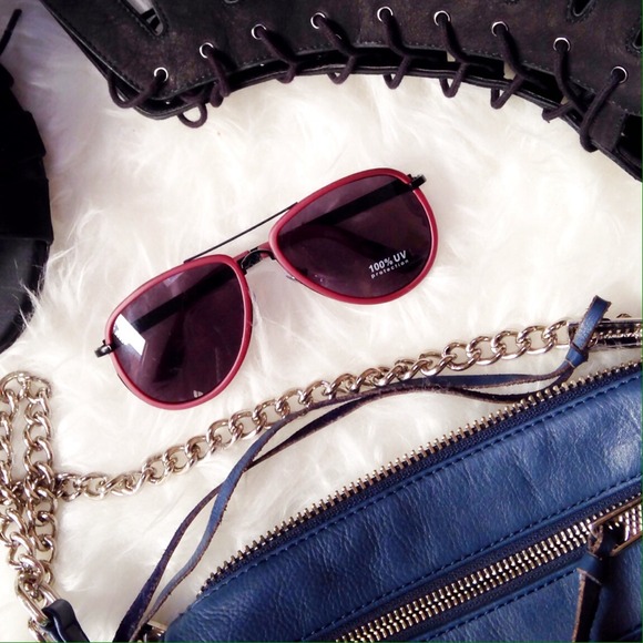 Free People Accessories - Free People Aviator Mauve Purple Sunglasses New