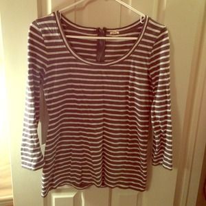 J. Crew stripe shirt zip back small