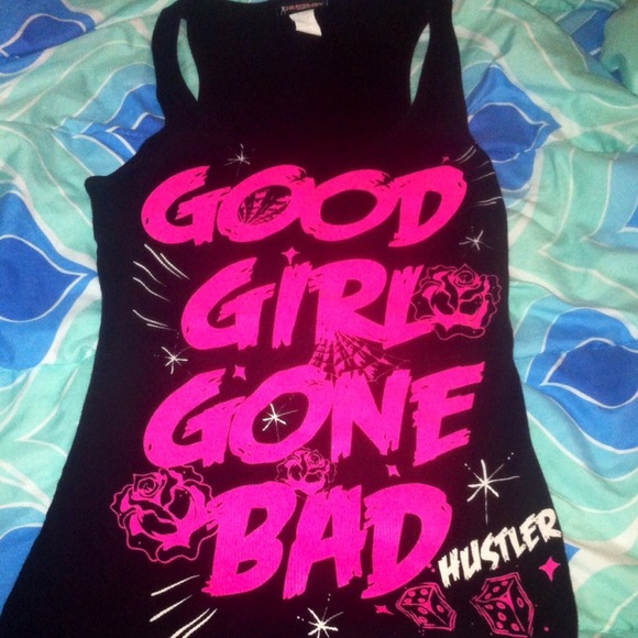 Graphic Pink & Black Shirt - Picture 1 of 3