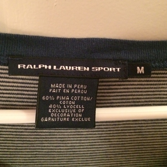 Ralph Lauren navy striped long sleeve - Picture 3 of 3