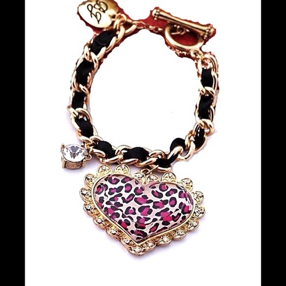 Fashion Purple Leopard Heart Bracelet