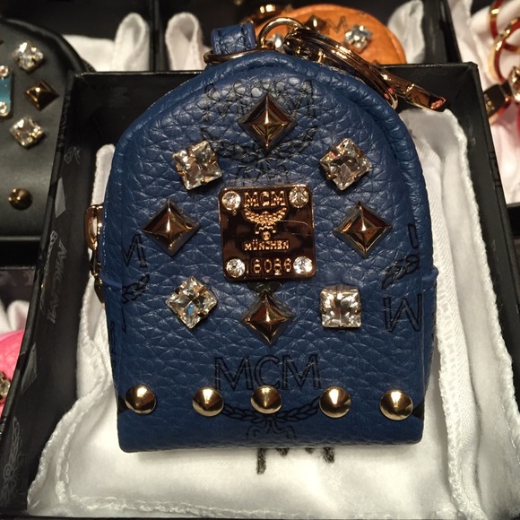 mcm mini backpack keychain