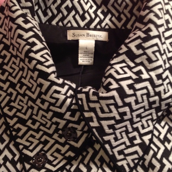 Jacket - black and white stretch - Picture 3 of 4