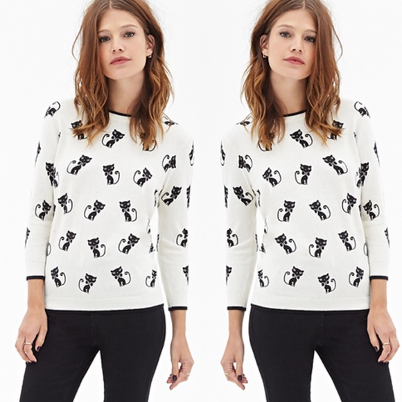 Forever 21 Sweaters - 🎀Forever 21 Cat Sweater🎀