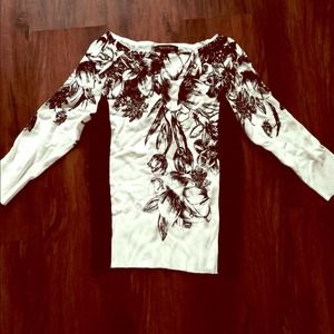 White House black market floral sweater