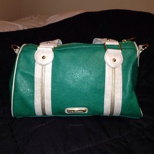 Steve Madden Green and Tan Purse