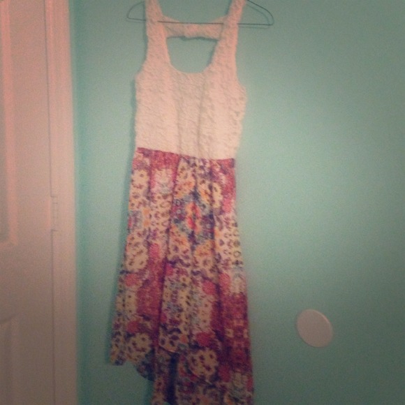 High n low dress lace top