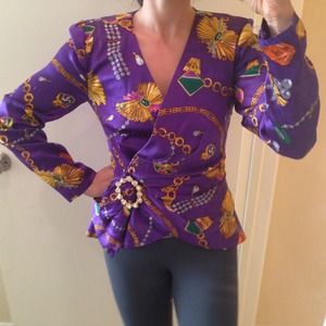 Vintage 100% silk blazer/jacket - 4 - Rimini