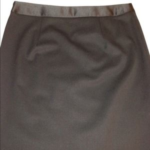 Theory black wool skirt