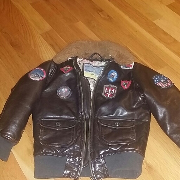 Children Top Gun Leather Jacket