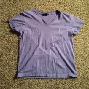 Lavender Ralph Lauren Sport casual v neck tee
