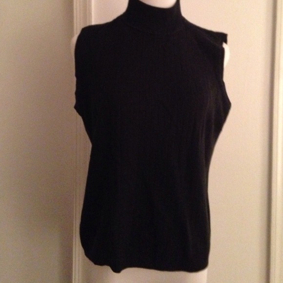 Black turtle neck.