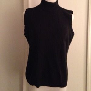 Black turtle neck.