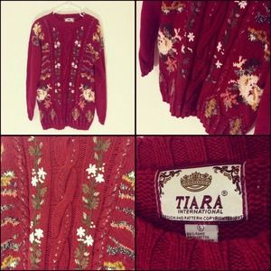 Vintage Burgundy Ugly Christmas Sweater ❤️❤️❤️