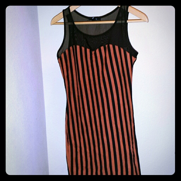 Burnt Orange with black Stripes