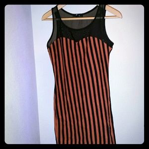 Burnt Orange with black Stripes