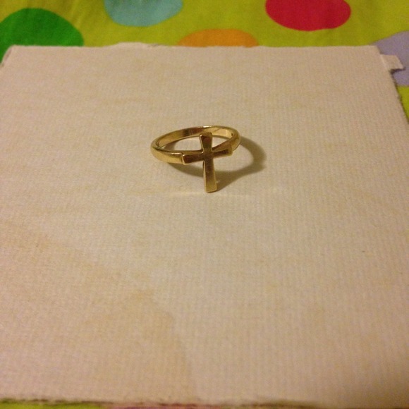 Gold Cross Ring