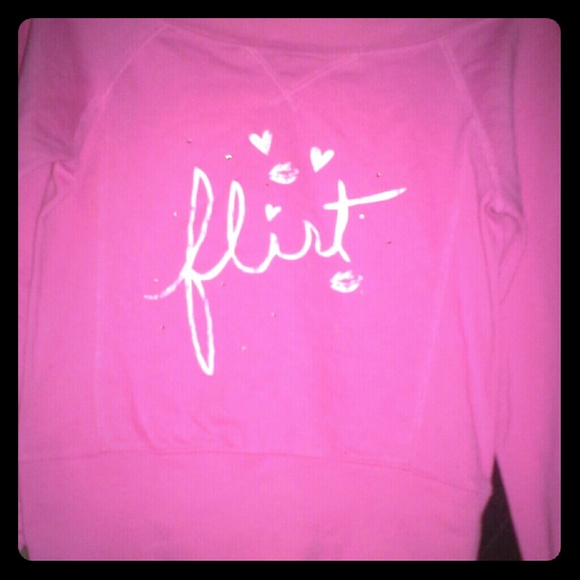Pink long sleeve "flirt" shirt