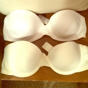 Two strapless Kohls bras
