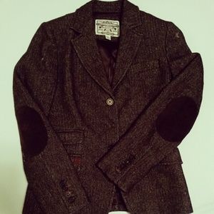 Chocolate brown Blazer with patches