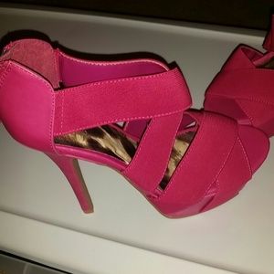 Pink strappy heel