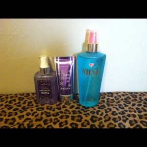 VS mine spray Glitzy Glam shimmer mist and lotion
