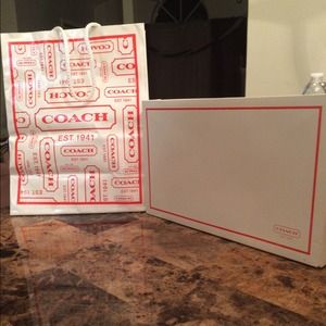 Coach shopping bag one large one small  + giftbox