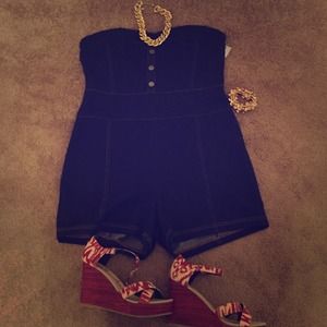 Denim Romper