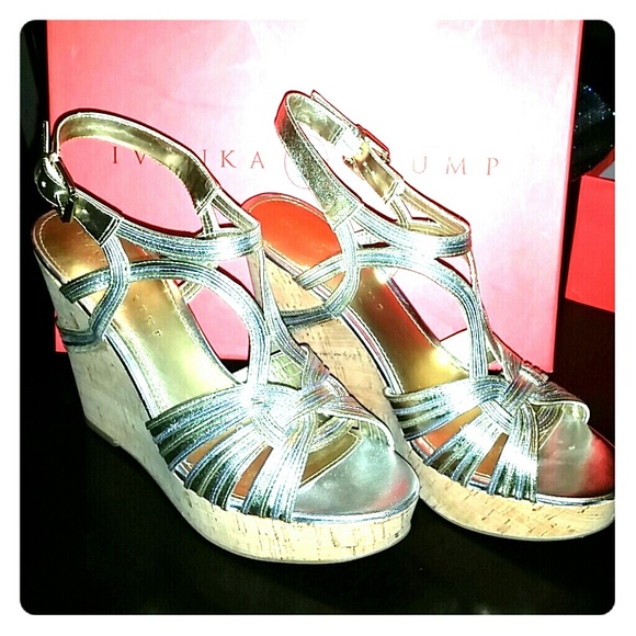Fabulous metallic wedge sandals