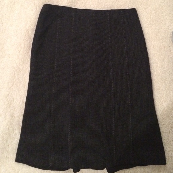 Rebecca Taylor Charcoal Grey Wool Pencil Skirt