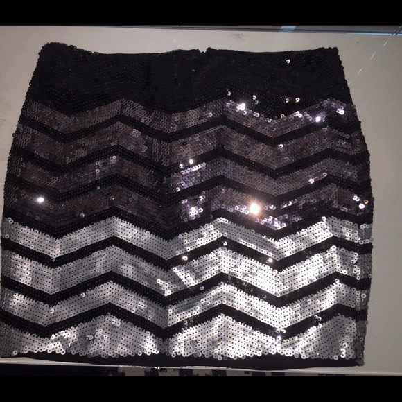 Bebe multi colored sequin skirt