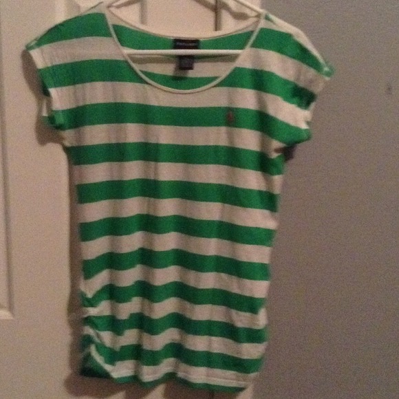 Green and white Ralph Lauren shirt
