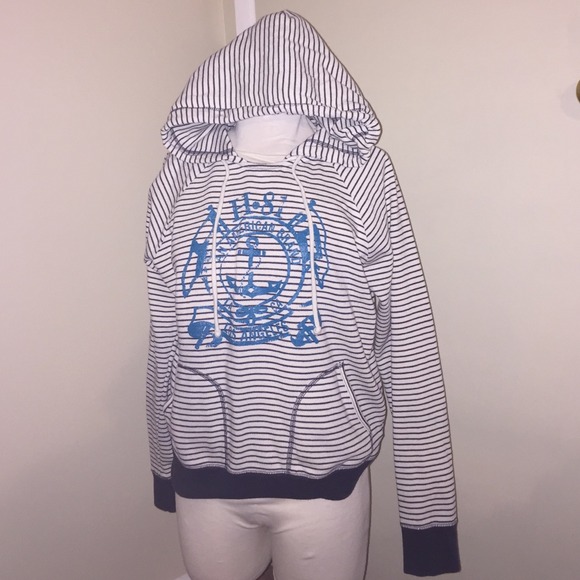 Forever 21 Nautical Striped Hoodie. Sz medium