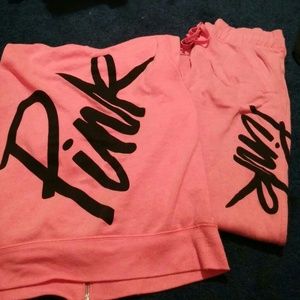 Coral Victoria'sSecret PINK sweatsuit
