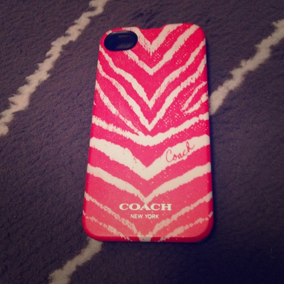 Coach Accessories - Coach zebra print plastic iPhone 4 cover