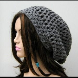 Grey slouchy beanie