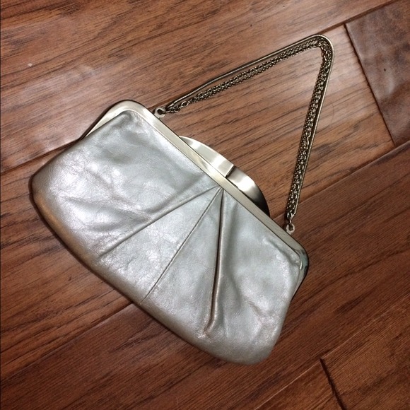 Hayward-style silver Hobo clutch