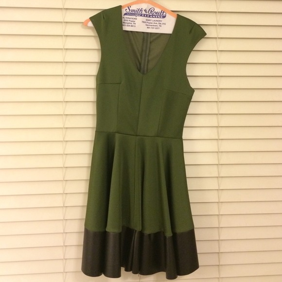 Faux trim dress