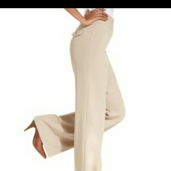 Style & Co Career Wide Leg Pants.   Light khaki.
