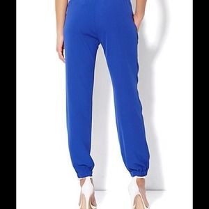 Blue solid soft pant