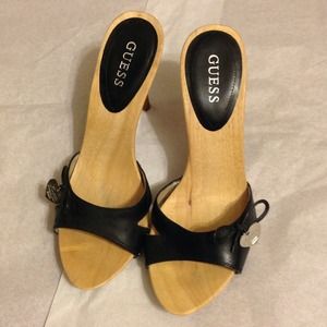 Authentic Guess Wooden Heels