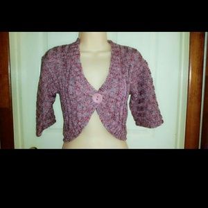 Pink one button cardigan