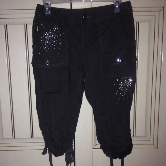 Dark Green Capri Slacks