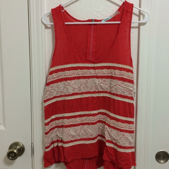 Coral Tank With Zippered Back