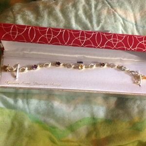 BRAND NEW! Genuine stone diamond accent bracelet