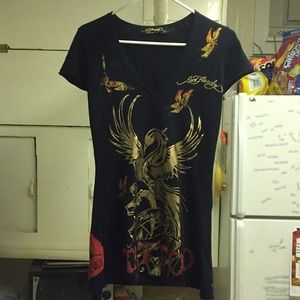 Ed Hardy Large short dress.